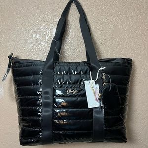NEW BLACK METEORITE HUGE Jessica Simpson Portia Tote Handbag Purse